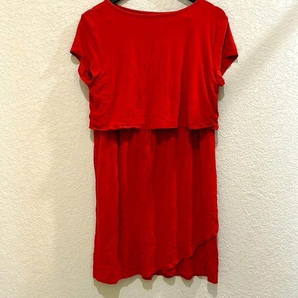 Elegant Red Women's Dress - Picture 1 of 7